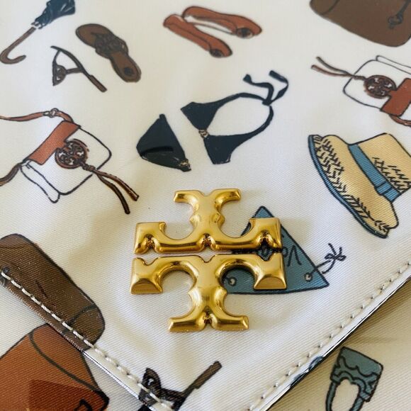 TORY BURCH Eye Mask With Pouch Clutch Travel Set - Picture 2 of 9